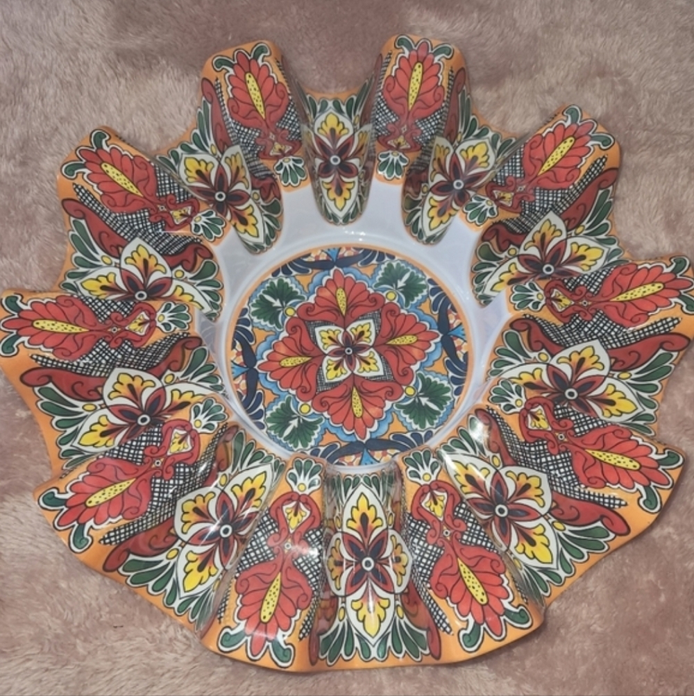 New Prepara Taco Carousel serving tray in Spanish Mosiac